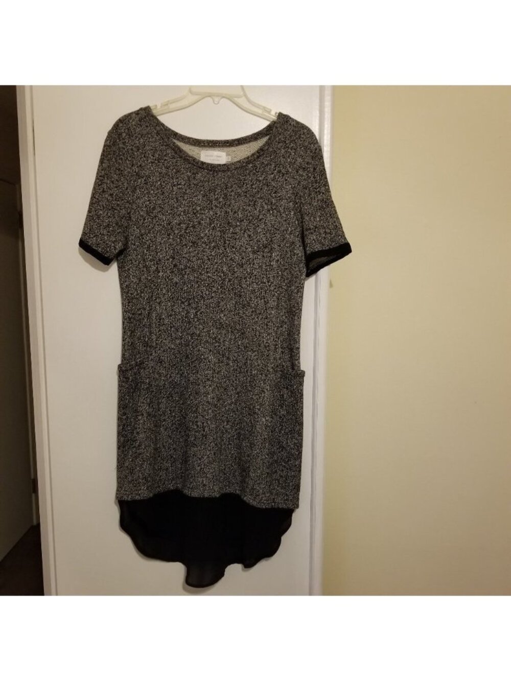 Shades of Gray by Micah Cohen Midi short Sleeve Sweater Dress size S